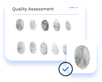 Evaluate fingerprint and palmprint quality